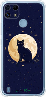 Силіконовий протиударний с посиленими кутами чохол 'Cute Cat Celestial/Witchy' для Realme C21 зображення 3