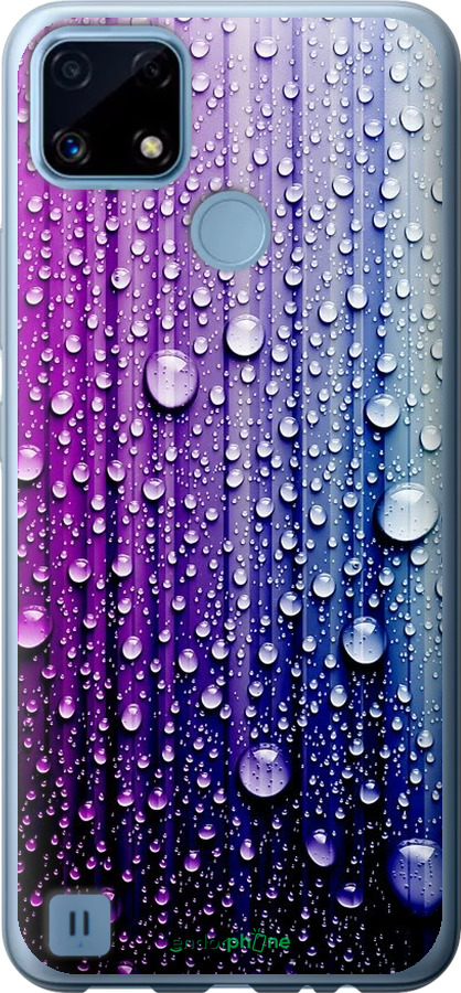 

Силіконовий чохол "Краплини води" для Realme C21, Синій