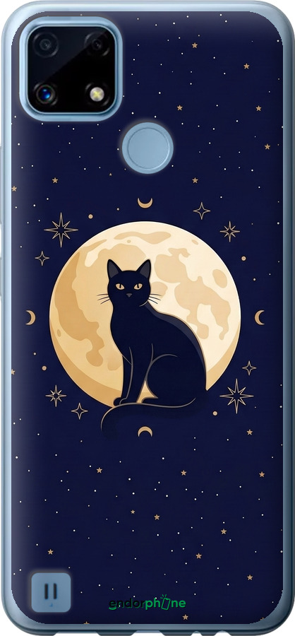 Силиконовый чехол Cute Cat Celestial/Witchy для Realme C21 - 6787u-2321 изображение 