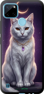 TPU чехол Mystic White Cat Gothic Dark Purple Gold для Realme C25Y - 6805b-2553 изображение 