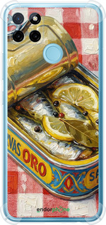 Силикон с усиленными углами чехол Vintage Sardine Tin Phone для Realme C25Y - 6772sp-2553 изображение 