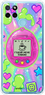 Силикон с усиленными углами чехол 'Y2K Aesthetic Retro Pet: Годуй мене кавою' для Realme C25Y изображение 3