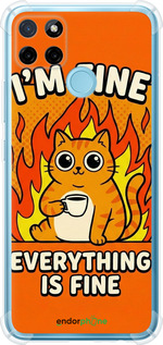 Силикон с усиленными углами чехол Funny Cat для Realme C21Y - 6786sp-2472 изображение 