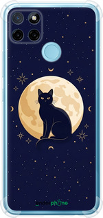 Силикон с усиленными углами чехол Cute Cat Celestial/Witchy для Realme C21Y - 6787sp-2472 изображение 