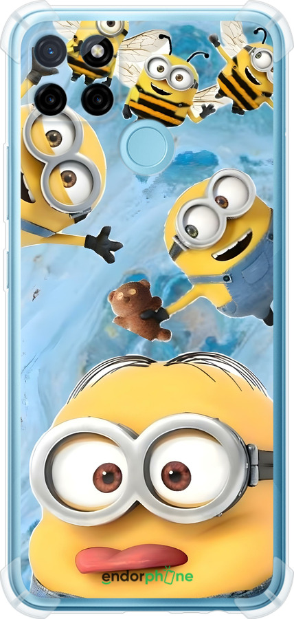 Силикон с усиленными углами чехол Миньоны для Realme C21Y - 6386sp-2472 изображение 