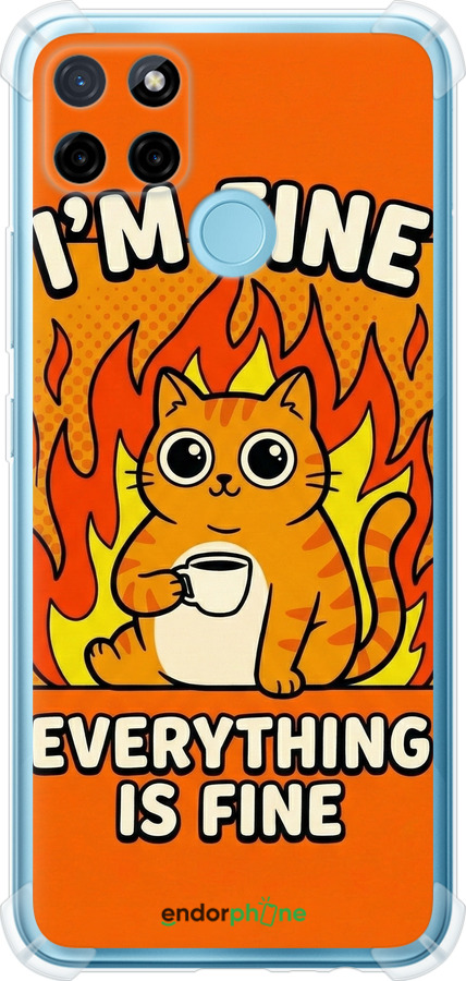 Силикон с усиленными углами чехол Funny Cat для Realme C21Y - 6786sp-2472 изображение 