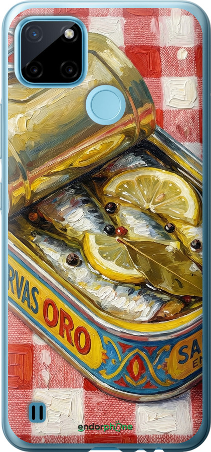 Силиконовый чехол Vintage Sardine Tin Phone для Realme C25Y - 6772u-2553 изображение 