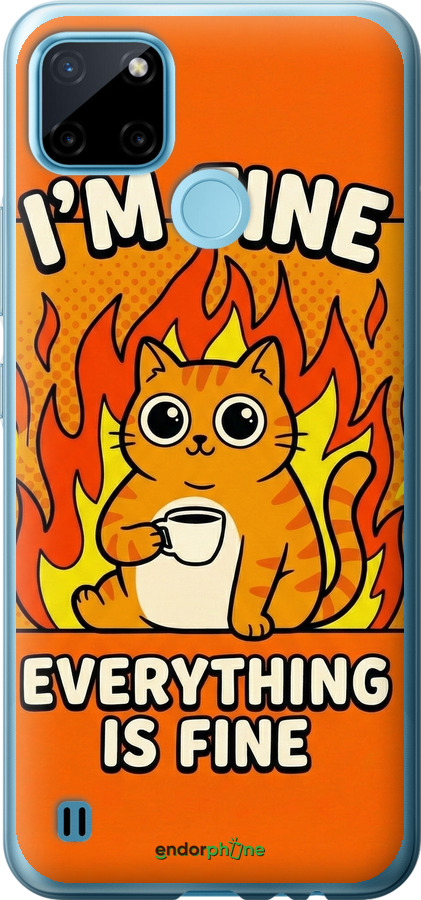 2D пластиковый чехол Funny Cat для Realme C25Y - 6786t-2553 изображение 