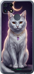 Силіконовий чехол Mystic White Cat Gothic Dark Purple Gold для Realme C25s - 6805u-3679 изображение 