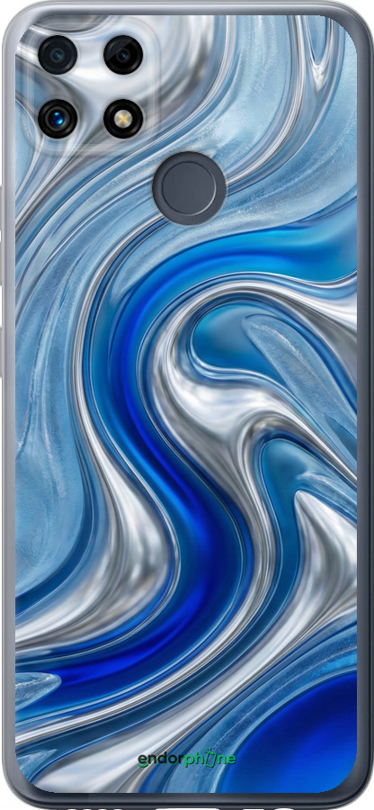 Силиконовый чехол Liquid Chrome для Realme C25 - 6781u-3613 изображение 