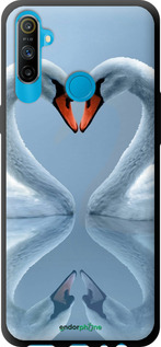 TPU чехол Лебеди для Realme C3 - 6007b-1889 изображение 