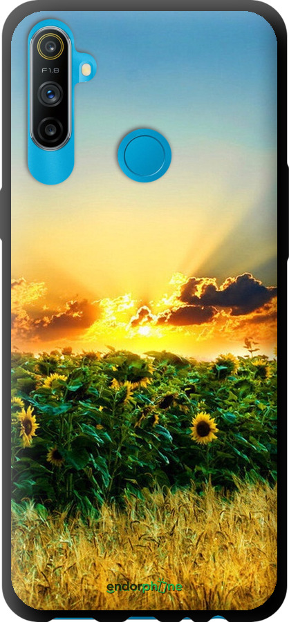 

TPU чорний чохол "Україна" для Realme C3