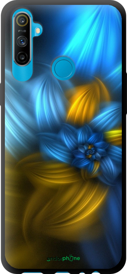 

TPU чорний чохол "Візерунок 46" для Realme C3, Синій
