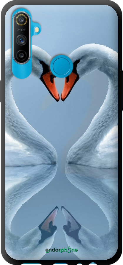 TPU чехол Лебеди для Realme C3 - 6007b-1889 изображение 