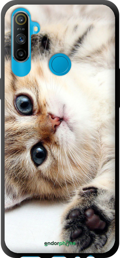 TPU чехол Котик для Realme C3 - 6024b-1889 изображение 