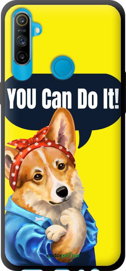 TPU чехол чехол с корги You Can Do It для Realme C3 - 6184b-1889 изображение 