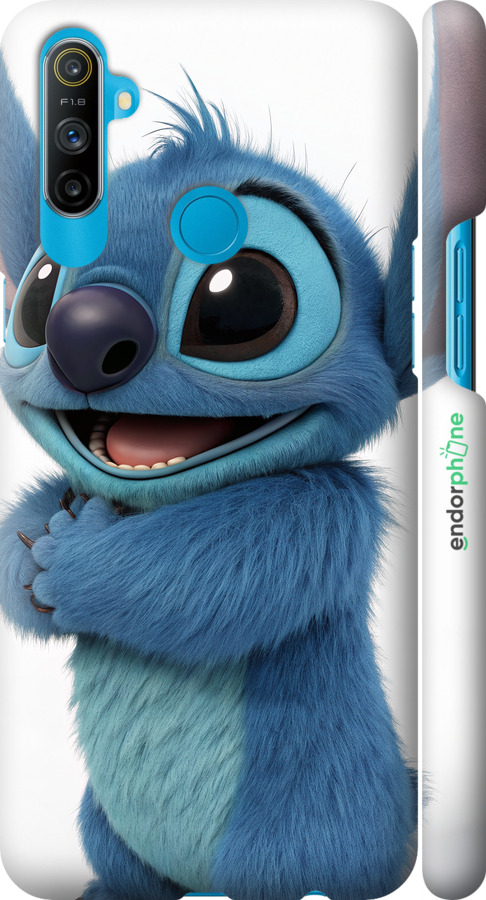 3D пластиковый матовый чехол Стич 1 для Realme C3 - 6686m-1889 изображение 