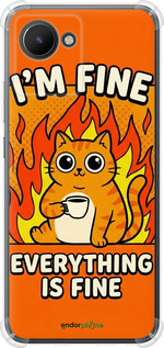 Силикон с усиленными углами чехол 'Funny Cat' для Realme C30 изображение 15