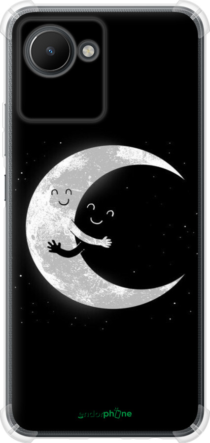 Силикон с усиленными углами чехол Лунные объятия для Realme C30 - 6508sp-2700 изображение 