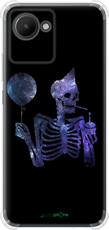 Силикон с усиленными углами чехол Скелетное искусство для Realme C30 - 6536sp-2700 изображение 
