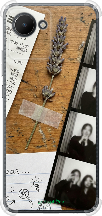 Силіконовий протиударний с посиленими кутами чехол Aesthetic Scrapbook Collage для Realme C30 - 6773sp-2700 изображение 