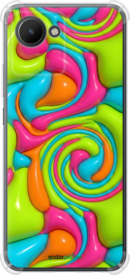 Силикон с усиленными углами чехол Y2K Jelly Dream для Realme C30 - 6780sp-2700 изображение 