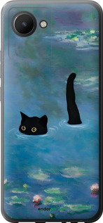 Силиконовый чехол С изображением кота и водяной лилии Monet для Realme C30 - 6519u-2700 изображение 