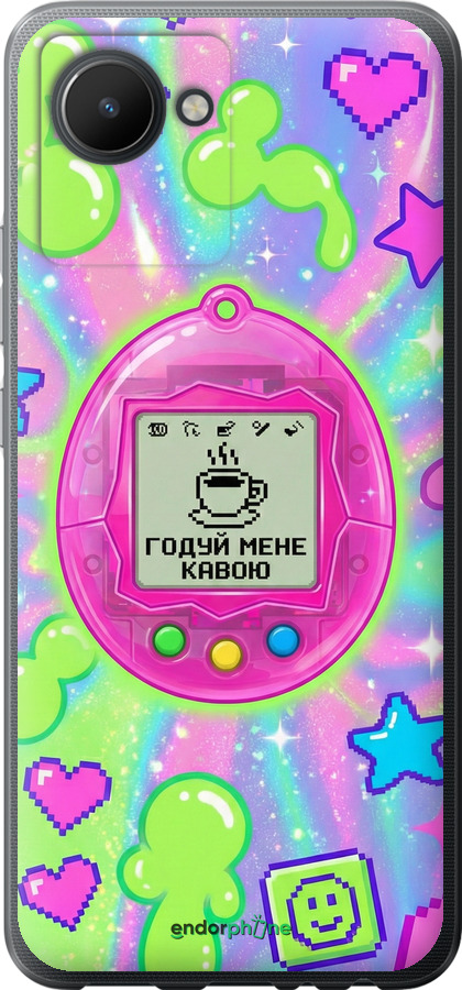 Силіконовий чехол Y2K Aesthetic Retro Pet: Годуй мене кавою для Realme C30 - 6784u-2700 изображение 