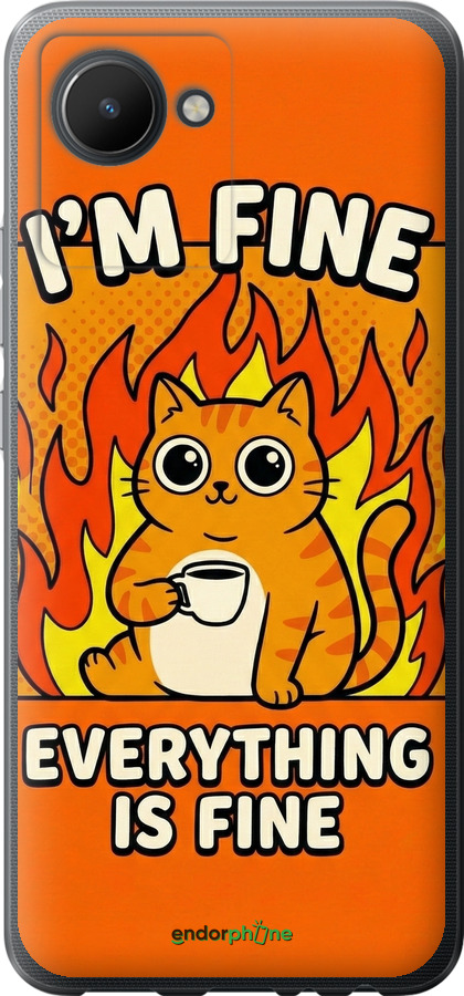 Силиконовый чехол Funny Cat для Realme C30 - 6786u-2700 изображение 