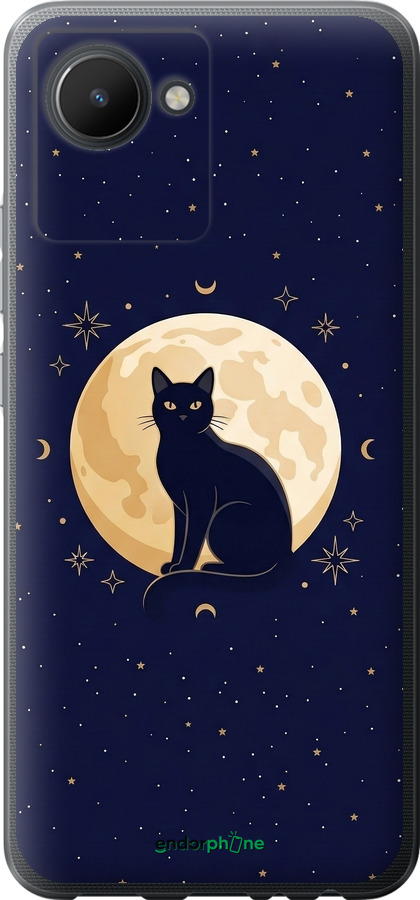 Силиконовый чехол Cute Cat Celestial/Witchy для Realme C30 - 6787u-2700 изображение 