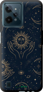 TPU чехол Celestial Harmony: Sun & Moon Gold Mystic Pattern для Realme C31 - 6778b-2593 изображение 