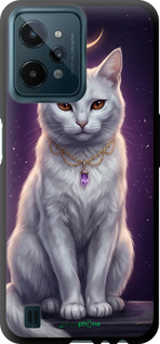 TPU чехол Mystic White Cat Gothic Dark Purple Gold для Realme C31 - 6805b-2593 изображение 
