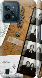 3D пластиковый матовый чехол Aesthetic Scrapbook Collage для Realme C31 - 6773m-2593 изображение 