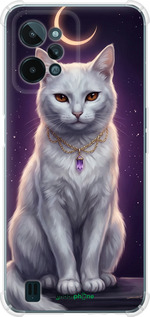 Силіконовий протиударний с посиленими кутами чехол Mystic White Cat Gothic Dark Purple Gold для Realme C31 - 6805sp-2593 изображение 