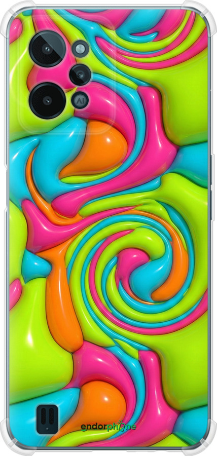 Силіконовий протиударний с посиленими кутами чехол Y2K Jelly Dream для Realme C31 - 6780sp-2593 изображение 