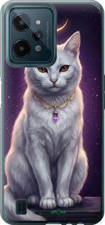 Силиконовый чехол Mystic White Cat Gothic Dark Purple Gold для Realme C31 - 6805u-2593 изображение 