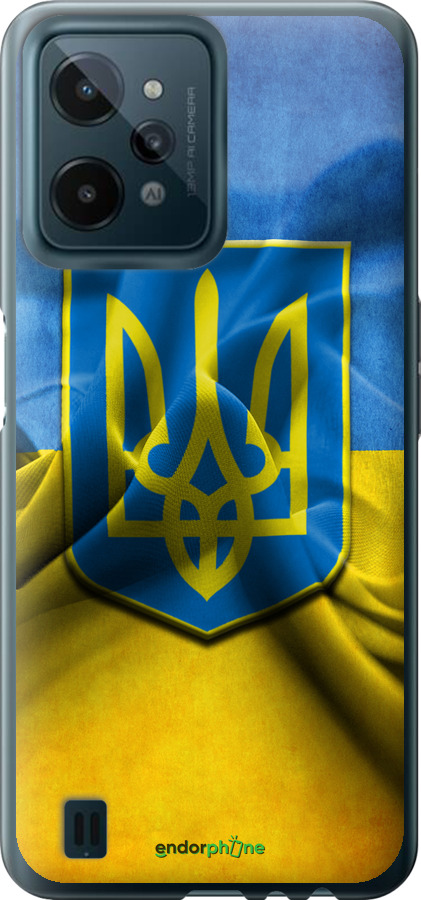 

Силіконовий чохол "Прапор та герб України" для Realme C31, Блакитний