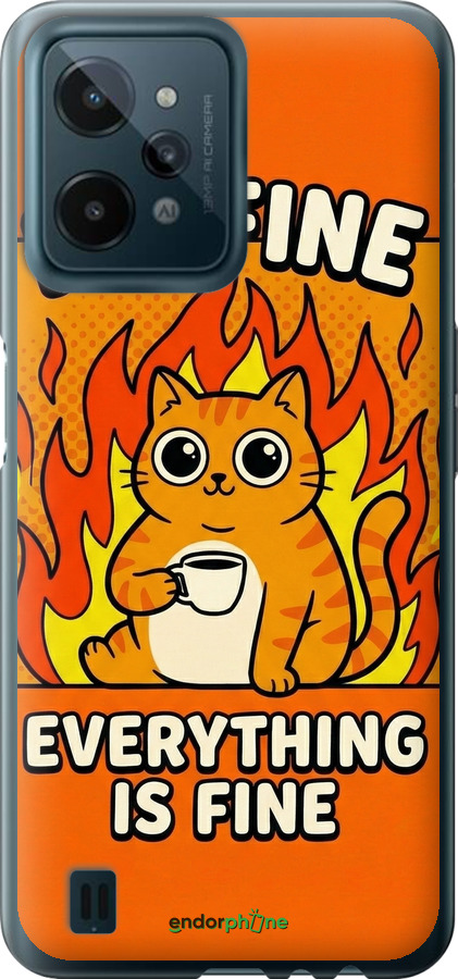 Силиконовый чехол Funny Cat для Realme C31 - 6786u-2593 изображение 