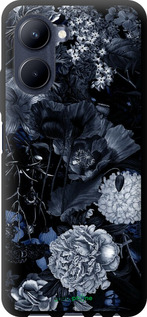 TPU чехол Абстрактный цветочный рисунок в синих тонах для Realme C33 - 6539b-2870 изображение 