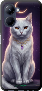 TPU чехол Mystic White Cat Gothic Dark Purple Gold для Realme C33 - 6805b-2870 изображение 