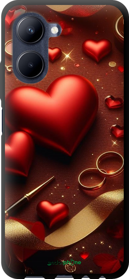 TPU чехол Сердечки v3 для Realme C33 - 5833b-2870 изображение 