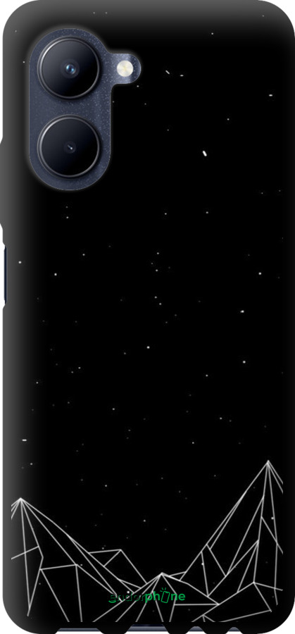 TPU чехол Чорно білі абстрактні гори для Realme C33 - 6437b-2870 изображение 