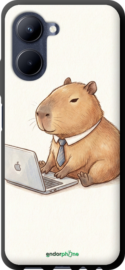 TPU чехол Funny Capybara CEO Working для Realme C33 - 6777b-2870 изображение 