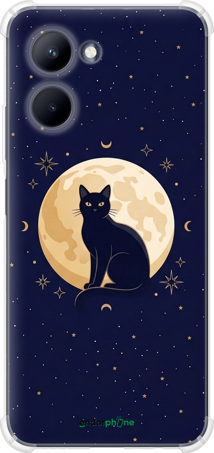 Силикон с усиленными углами чехол Cute Cat Celestial/Witchy для Realme C33 - 6787sp-2870 изображение 
