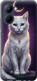 Силиконовый чехол Mystic White Cat Gothic Dark Purple Gold для Realme C33 - 6805u-2870 изображение 