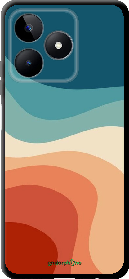 TPU чехол У стилі ретро з хвилями для Realme C53 - 6531b-3128 изображение 