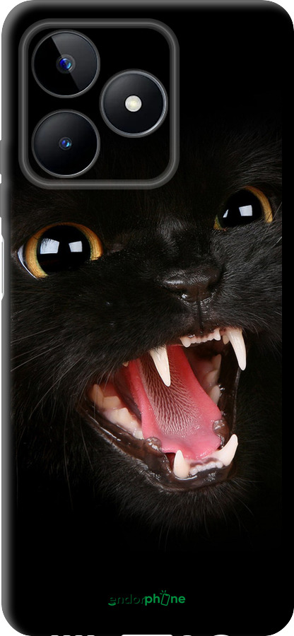 TPU чехол Чорна кішка для Realme C51 - 932b-3467 изображение 