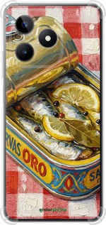 Силикон с усиленными углами чехол Vintage Sardine Tin Phone для Realme C51 - 6772sp-3467 изображение 