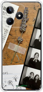 Силикон с усиленными углами чехол Aesthetic Scrapbook Collage для Realme C51 - 6773sp-3467 изображение 