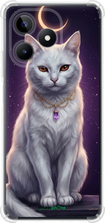Силіконовий протиударний с посиленими кутами чехол Mystic White Cat Gothic Dark Purple Gold для Realme C51 - 6805sp-3467 изображение 